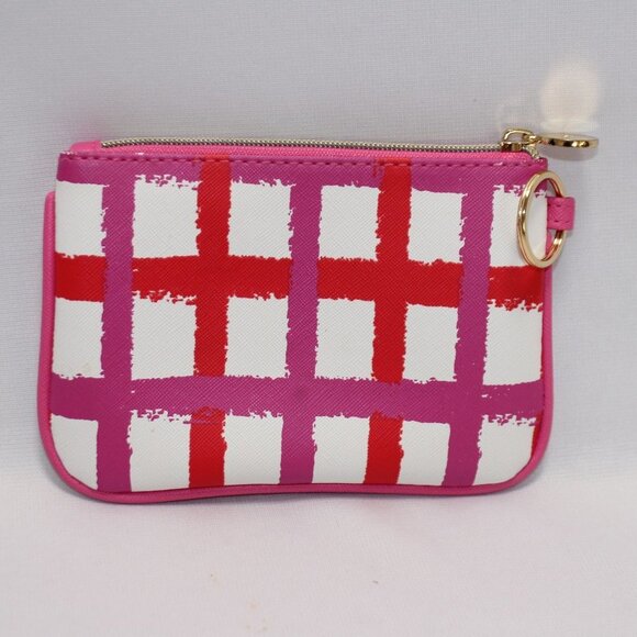 Dabney Lee Key Ring Plaid and Silver Heart Coin Purse - Picture 2 of 6